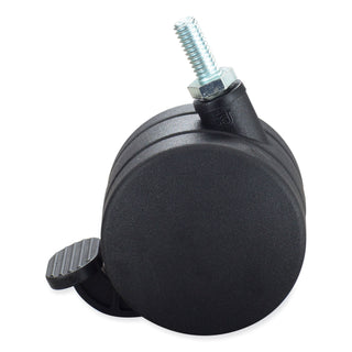 Safco® Hard Floor Casters for AlphaBetter Desks, 2.5" Wheel, Black, 4/Set (SAF1211BL)