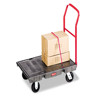 Rubbermaid® Commercial Heavy-Duty Platform Truck Cart, 2000 lb Capacity, 24" x 48" Platform, Black (RCP443600BK)
