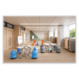 Safco® Zenergy Swivel Ball Chair, Backless, Supports Up to 250 lb, Baby Blue Vinyl (SAF4760BUV)