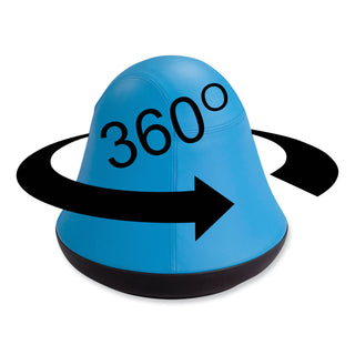 Safco® Runtz Swivel Ball Chair, Backless, Supports Up to 250 lb, Baby Blue Vinyl (SAF4761BUV)