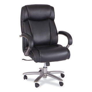 Safco® Lineage Big & Tall High Back Task Chair, Max 500 lb, 20.5" to 24.25" High Black Seat, Chrome Base, Ships in 1-3 Business Days (SAF3502BL)