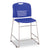 Safco® Vy Counter Height Chair, Supports Up to 350 lb, 25" Seat Height, Blue Seat, Blue Back, Silver Base (SAF4296BU)