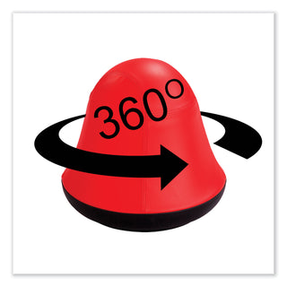 Safco® Runtz Swivel Ball Chair, Backless, Supports Up to 250 lb, Red Vinyl (SAF4761RV)