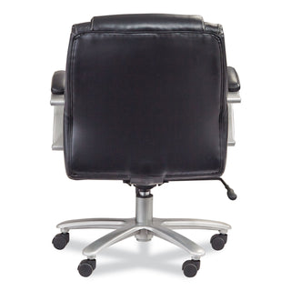 Safco® Lineage Big&Tall Mid Back Task Chair 24.5" Back, Max 350lb, 19.5" to 23.25" High Black Seat,Chrome,Ships in 1-3 Business Days (SAF3504BL)