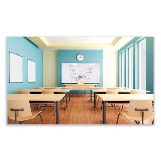 Ghent Magnetic Porcelain Whiteboard with Satin Aluminum Frame, 60.5 x 48.5, White Surface (GHEM1454)