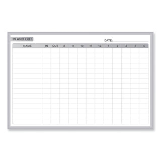 Ghent In/Out Magnetic Whiteboard, 36 x 24, White/Gray Surface, Satin Aluminum Frame (GHEGRPM301E23)