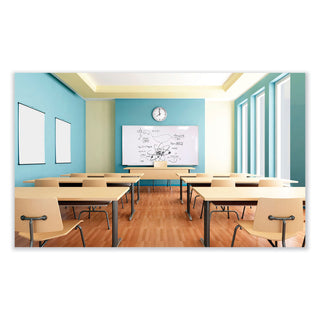 Ghent Magnetic Porcelain Whiteboard with Satin Aluminum Frame, 120.5 x 48.5, White Surface (GHEM14104)