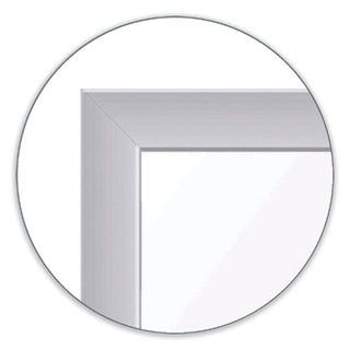 Ghent Non-Magnetic Whiteboard with Aluminum Frame, 24 x 17.81, White Surface, Satin Aluminum Frame (GHEM2181)