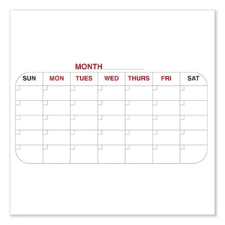 Ghent 4 Month Whiteboard Calendar with Radius Corners, 36 x 24, White/Red/Black Surface (GHE984516)