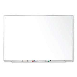 Ghent Magnetic Porcelain Whiteboard with Satin Aluminum Frame, 60.5 x 48.5, White Surface (GHEM1454)