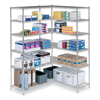 Safco® 2 Extra Shelves, 36" x 24" x 72", Gray (SAF5290GR) (SAF5290GR)