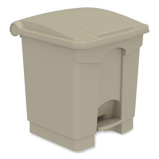 Safco® Plastic Step-On Receptacle, 20 gal, Metal, Tan, Ships in 1-3 Business Days (SAF9924TN)