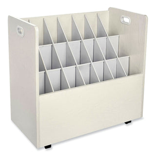 Safco® Mobile Roll File, 21 Compartments, 30.25w x 15.75d x 29.25h, Tan (SAF3043)