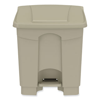 Safco® Plastic Step-On Receptacle, 20 gal, Metal, Tan, Ships in 1-3 Business Days (SAF9924TN)