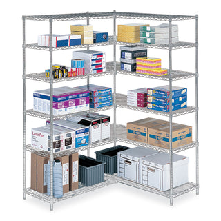 Safco® Wire Shelving Industrial 4 Shelf Add On Unit, 48w x 24d x 72h, Gray (SAF5295GR) (SAF5295GR)