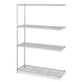 Safco® Add-On Unit, F/ 5285, 48" x 18", 4/Shelves, 2/Post, Gray (SAF5292GR) (SAF5292GR)