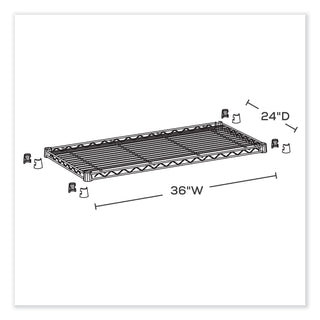 Safco® 2 Extra Shelves, 36" x 24" x 72", Gray (SAF5290GR) (SAF5290GR)