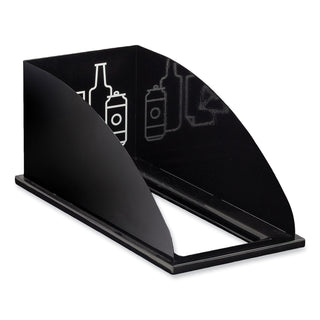 Safco® Mixx Recycling Center Lid, Topper Style, 9.87w x 19.87d x 0.62h, Black (SAF9449BL)