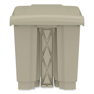 Safco® Plastic Step-On Receptacle, 20 gal, Metal, Tan, Ships in 1-3 Business Days (SAF9924TN)