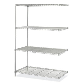 Safco® Wire Shelving Industrial 4 Shelf Add On Unit, 48w x 24d x 72h, Gray (SAF5295GR) (SAF5295GR)