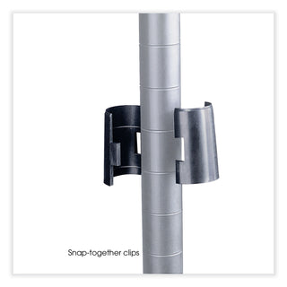 Safco® Add-on Unit, 4 Shelvs/2 Post, 36" x 24" x 72", Gray (SAF5289GR) (SAF5289GR)