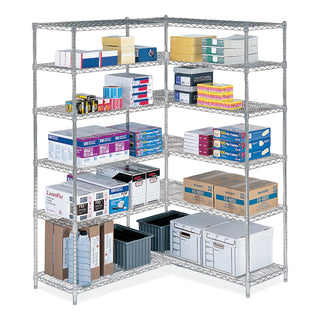 Safco® Add-on Unit, 4 Shelvs/2 Post, 36" x 24" x 72", Gray (SAF5289GR) (SAF5289GR)