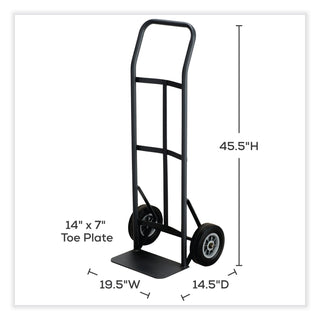 Safco® Black Hand Truck with 400 lb. Capacity, 19 1/2&quot; x 14 1/2&quot; x 45 1/2&quot; (SAF4069)
