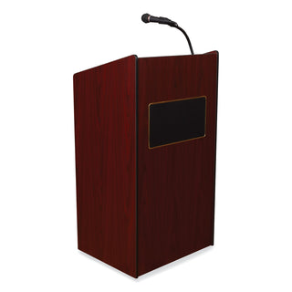 Oklahoma Sound® Aristocrat Sound Lectern, 25 x 20 x 46, Mahogany (NPS6010MY)