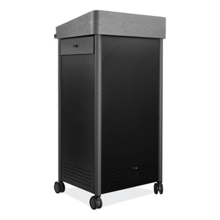Oklahoma Sound® Greystone Lectern, 23.5 x 19.25 x 45.5, Charcoal Gray (NPSGSL)