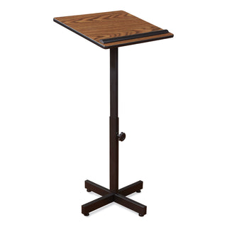 Oklahoma Sound® Portable Presentation Lectern Stand, 20 x 18.25 x 44, Medium Oak (NPS70MO)