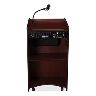 Oklahoma Sound® Aristocrat Sound Lectern, 25 x 20 x 46, Mahogany (NPS6010MY)