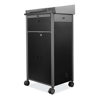 Oklahoma Sound® Greystone Lectern, 23.5 x 19.25 x 45.5, Charcoal Gray (NPSGSL)