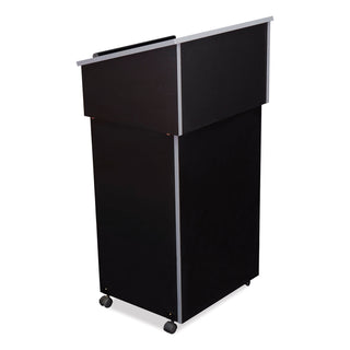 Oklahoma Sound® Tabletop Lectern and AV Cart/Lectern Base, 23.75 x 19.87 x 47.5, Black (NPS22112BK)
