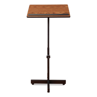 Oklahoma Sound® Portable Presentation Lectern Stand, 20 x 18.25 x 44, Medium Oak (NPS70MO)