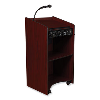 Oklahoma Sound® Aristocrat Sound Lectern, 25 x 20 x 46, Mahogany (NPS6010MY)