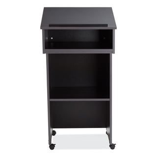 Oklahoma Sound® Tabletop Lectern and AV Cart/Lectern Base, 23.75 x 19.87 x 47.5, Black (NPS22112BK)
