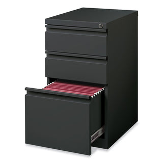 Hirsh Industries® Full-Width Pull 20 Deep Mobile Pedestal File, Box/Box/File, Letter, Charcoal, 15 x 19.88 x 27.75 (HID19322)