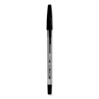 Pilot® Better Stick Ballpoint Pen, Fine 0.7mm, Black Ink, Smoke Barrel, Dozen (PIL35011)
