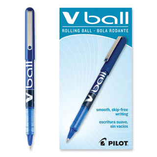 Pilot® VBall Liquid Ink Stick Roller Ball Pen, 0.5mm, Blue Ink/Barrel, Dozen (PIL35201)