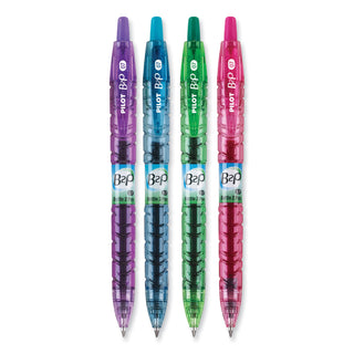 Pilot® B2P Bottle-2-Pen Recycled Retractable Gel Pen, 0.7mm, Assorted Ink/Barrel, 4/Pack (PIL36620)
