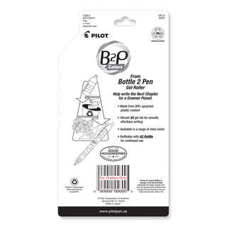 Pilot® B2P Bottle-2-Pen Recycled Retractable Gel Pen, 0.7mm, Assorted Ink/Barrel, 4/Pack (PIL36620)