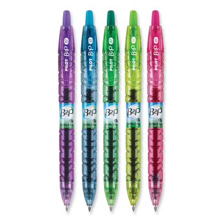 Pilot® B2P Bottle-2-Pen Recycled Retractable Gel Pen, 0.7mm, Assorted Ink/Barrel, 5/Pack (PIL36621)