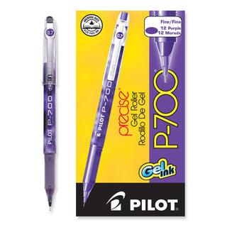 Pilot® Precise P-700 Stick Gel Pen, Fine 0.7mm, Purple Ink/Barrel, Dozen (PIL38621)