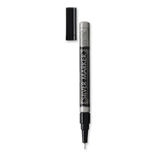Pilot® Creative Art & Crafts Marker, Extra-Fine Brush Tip, Silver (PIL41801)