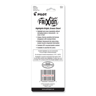 Pilot® FriXion Light Erasable Highlighter, Chisel Tip, Assorted Colors, 3/Pack (PIL46507)