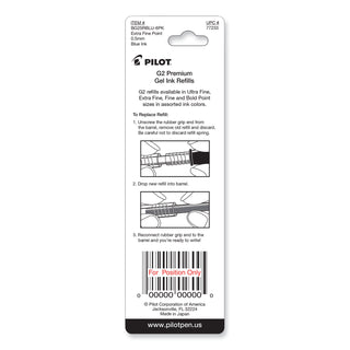 Pilot® Refill for Pilot Gel Pens, Extra-Fine Point, Blue Ink, 2/Pack (PIL77233)