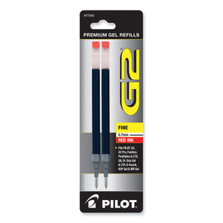 Pilot® Refill for Pilot Gel Pens, Fine Point, Red Ink, 2/Pack (PIL77242)