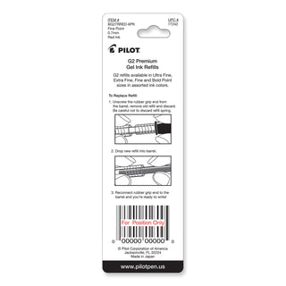 Pilot® Refill for Pilot Gel Pens, Fine Point, Red Ink, 2/Pack (PIL77242)