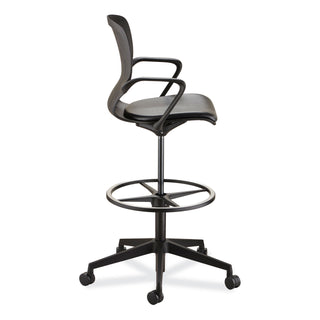 Safco® Shell Extended-Height Chair, Supports Up to 275 lb, 22" to 32" High Black Seat, Black Back/Base, Ships in 1-3 Business Days (SAF7014BL)