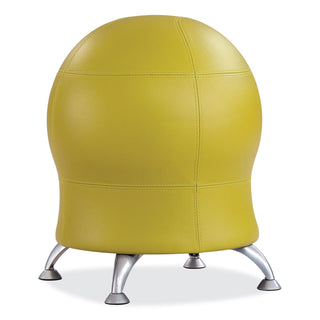 Safco® Zenergy Ball Chair, Backless, Supports Up to 250 lb, Green Vinyl Seat, Silver Base (SAF4751GV)